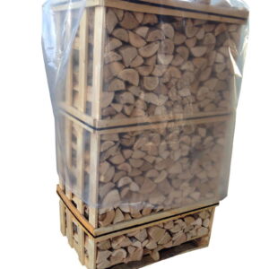 Pallehætte / krympehætte - plastik overtræk til paller og brændetårne